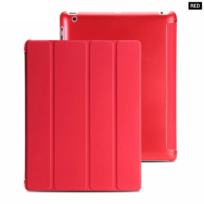 Ipad 2 3 4 Full Pu Leather Smart Case Protective Cover