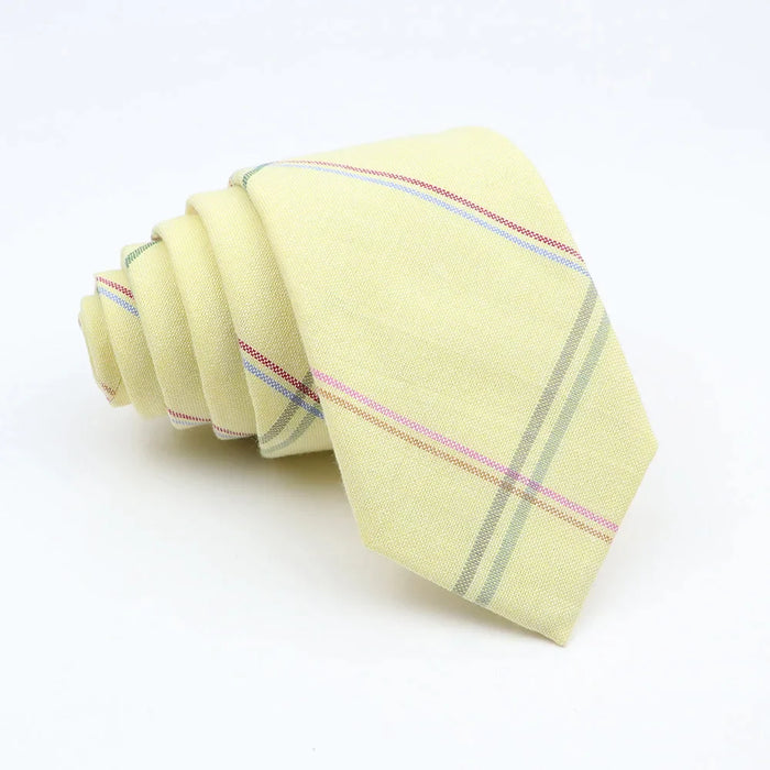 Cotton Plaid Ties For Weddings