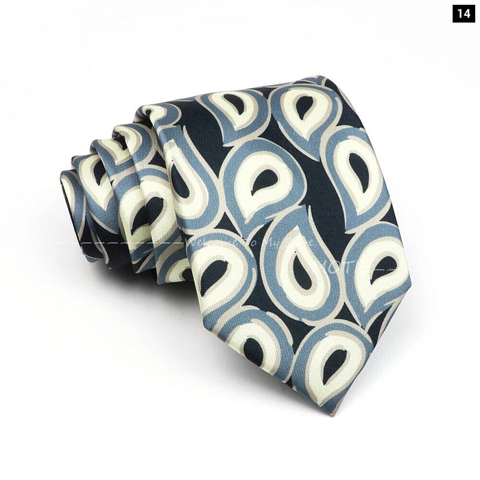 Blue Paisley Necktie For Weddings And Daily Wear