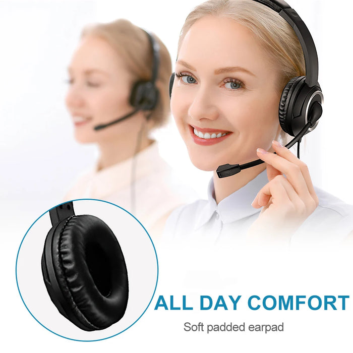 Usb Headset With Mic For Pc/laptop Noise Cancelling