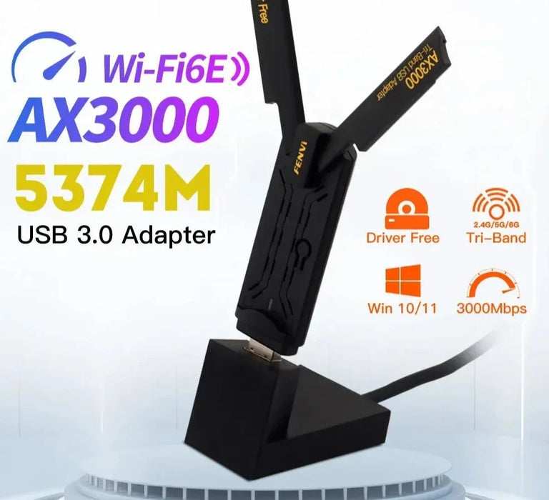 Tri Band Wifi 6e Adapter 3000mbps Usb 3.0