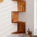 4 Tier Wood Wall Mounted Display Stand