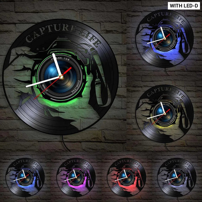 Pographers Vinyl Record Wall Clock