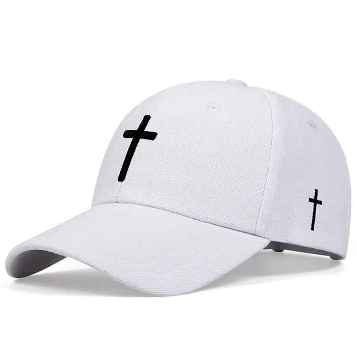 Adjustable Cross Embroidered Snapback / Hat For Outdoor Wear