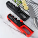 5 In 1 Kitchen Knife Sharpener Black Red Stainless Steel