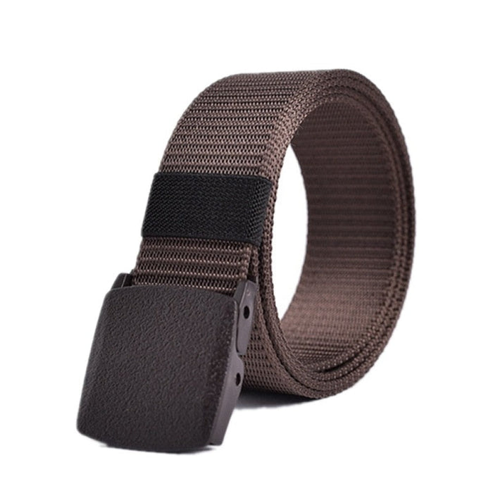 Men Non Metal Plastic Steel Buckle Belt Outdoor All Match Belt for Ourdoor Security Check Free Durable for Camping