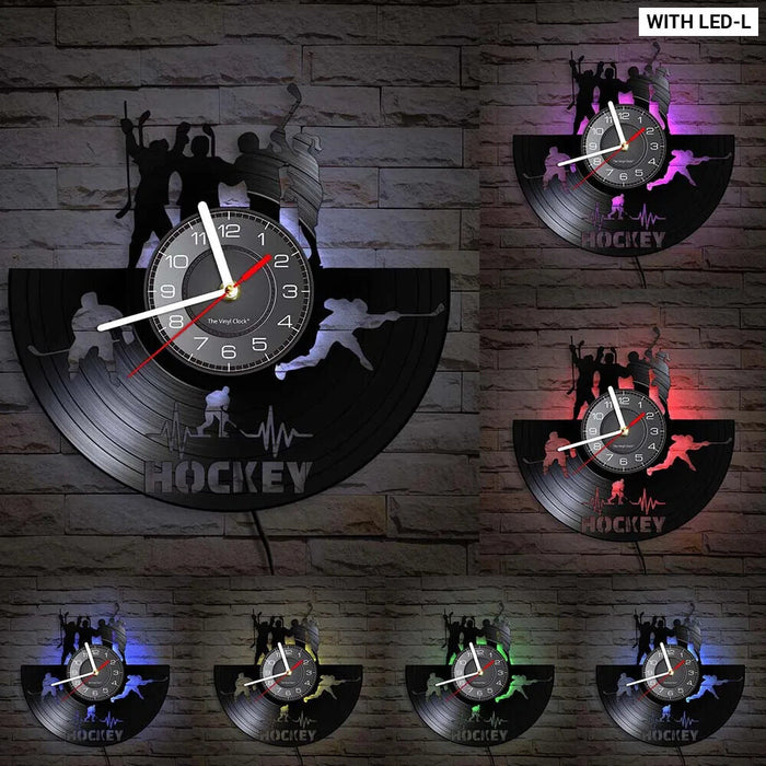 Hockey Wall Clock For Boys Room