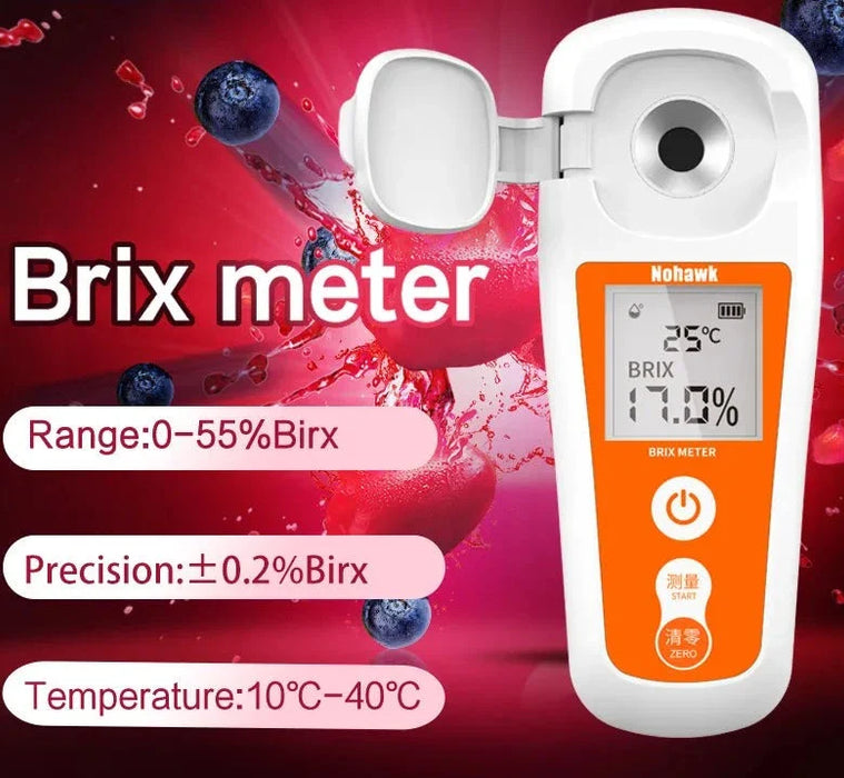 Rechargeable Brix Meter For Measuring Liquid Sugar Content