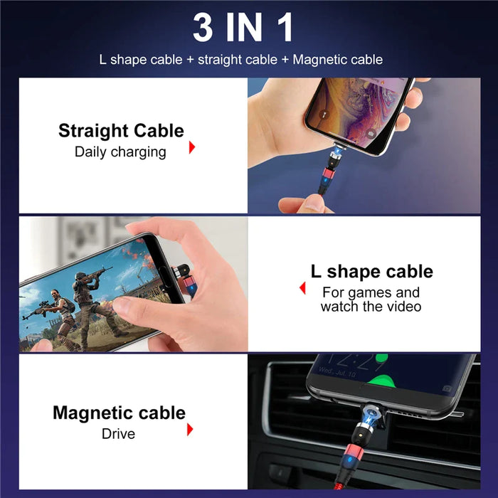 Fast Charging Magnetic Usb Cable For Iphone Xiaomi