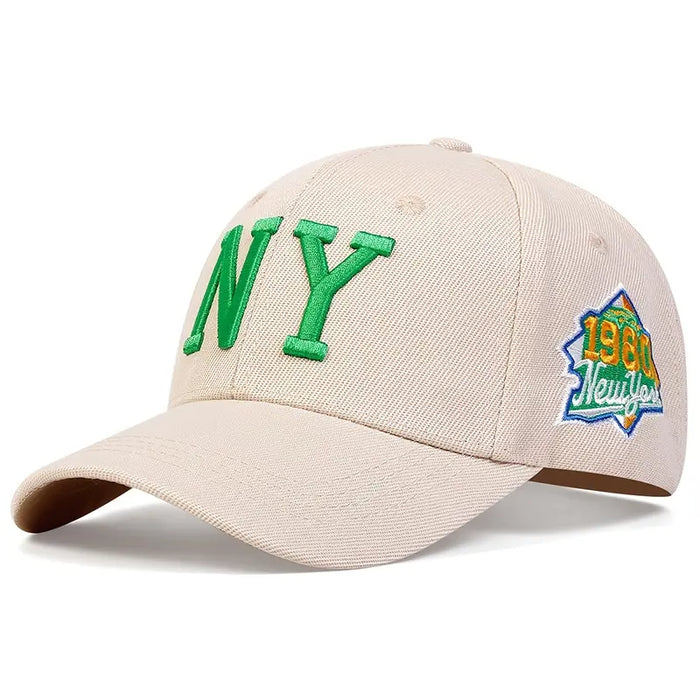 Ny Letter Embroidered Baseball Cap / Hat For Outdoor Wear