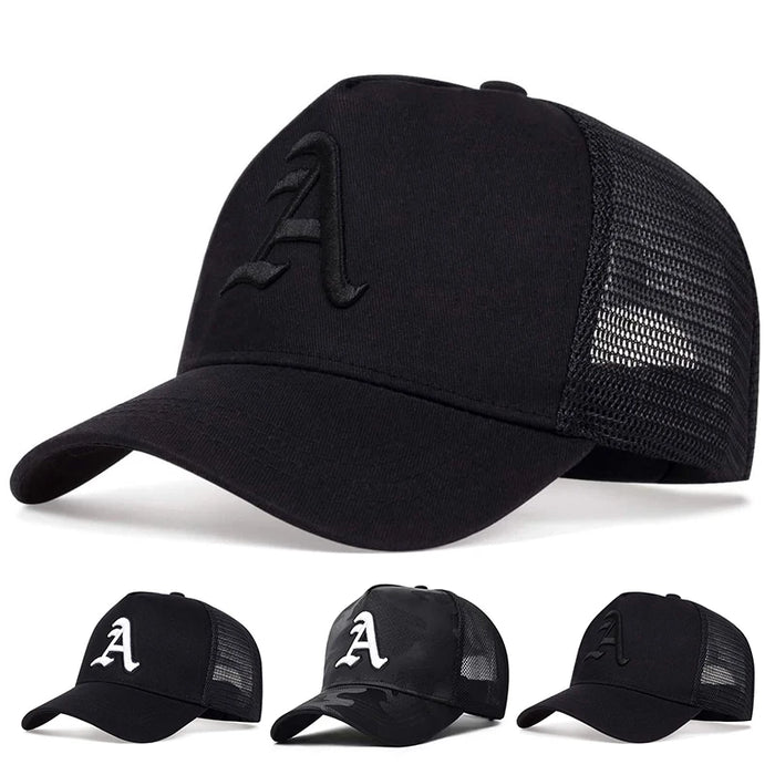 Adjustable Gothic Letter A Baseball Cap / Hat For Outdoor Sun Protection