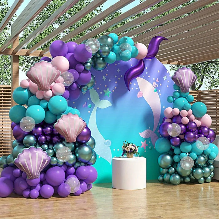 139Pcs Mermaid Tail Balloon Arch Kit For Birthday Parties Bridal Showers Valentine'S Day Summer Celebrations Decorating Supplies