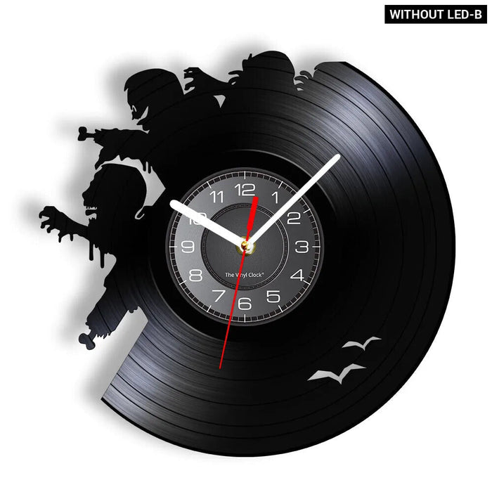 Zombie Crawl Vinyl Lp Wall Clock