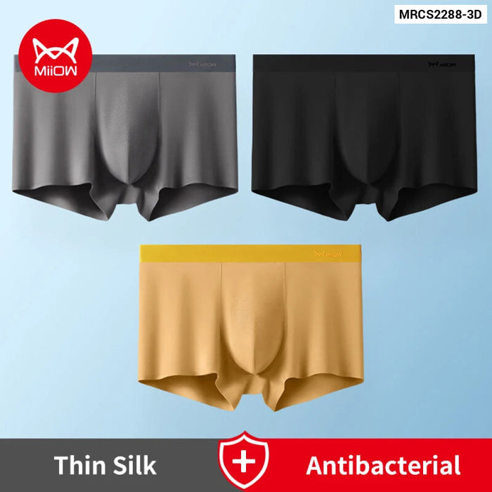 Pack Of 3 Modal Silk Mens Boxers Antibacterial