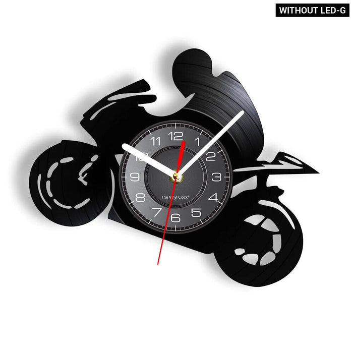 Retro Motorcycle Wall Clock