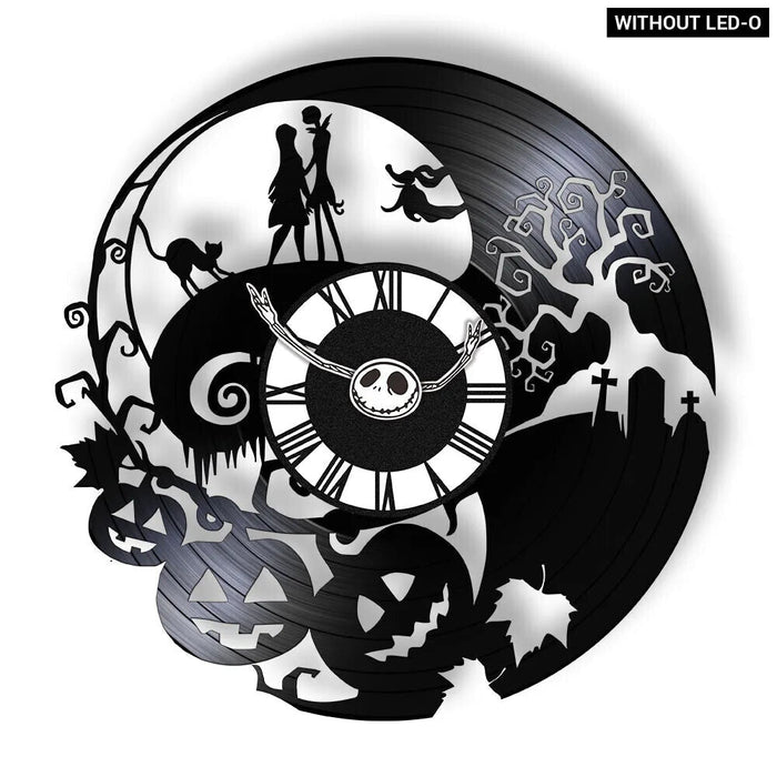 Halloween Nightmare Vinyl Record Wall Clock