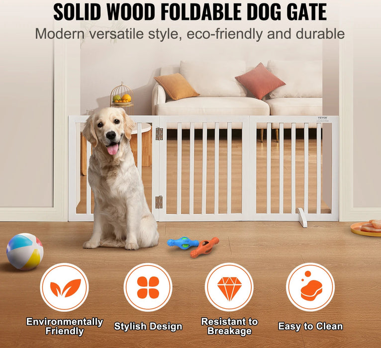 Foldable Free Standing Narrow Passage Pet Gate For Dogs