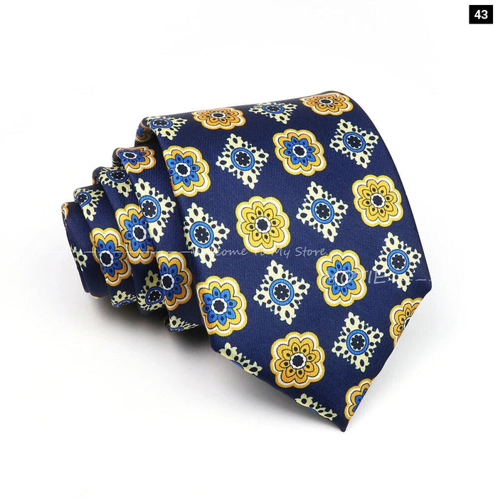 Blue Paisley Necktie For Weddings And Daily Wear