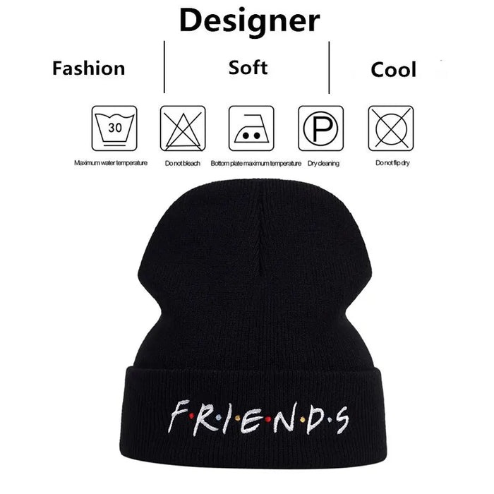 Friend Embroidered Beanie / Hat For Autumn / Winter