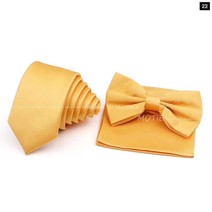 Colourful Bowtie Set Polyester For Mens Business And Wedding