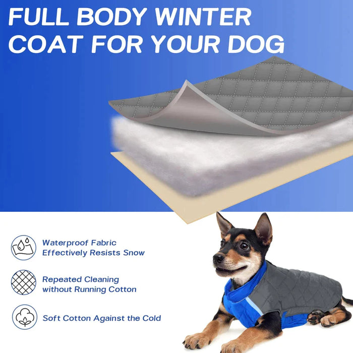 Winter Dog Coat Waterproof Reflective Cozy For Small Medium Large Dogs