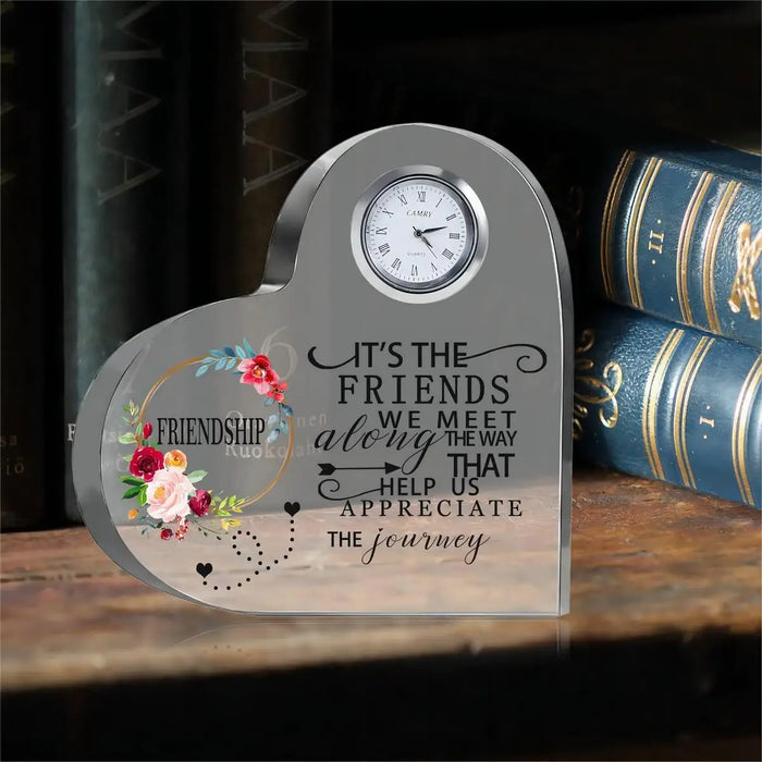 Best Friend Gift Heart Shaped Clock For Women