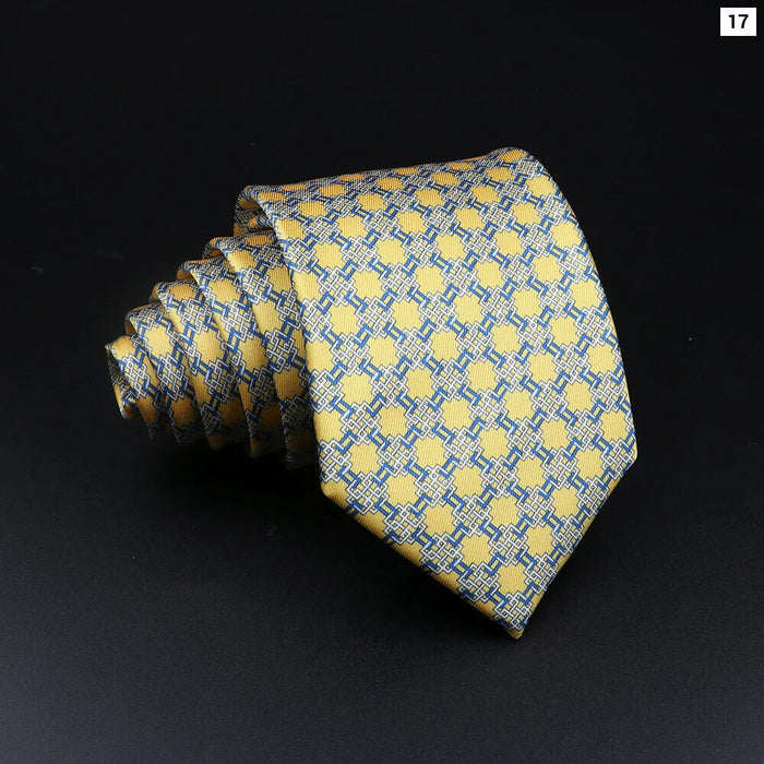 51 Styles Mens Silk Ties Jacquard Striped Plaid Floral 8cm