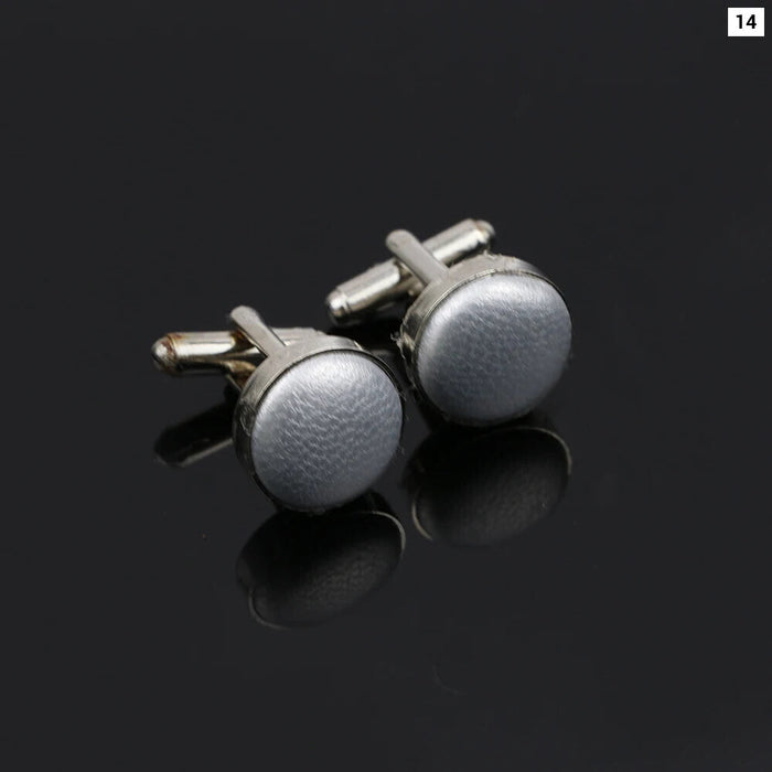 Solid Colour Cufflinks Mens Wedding Accessory