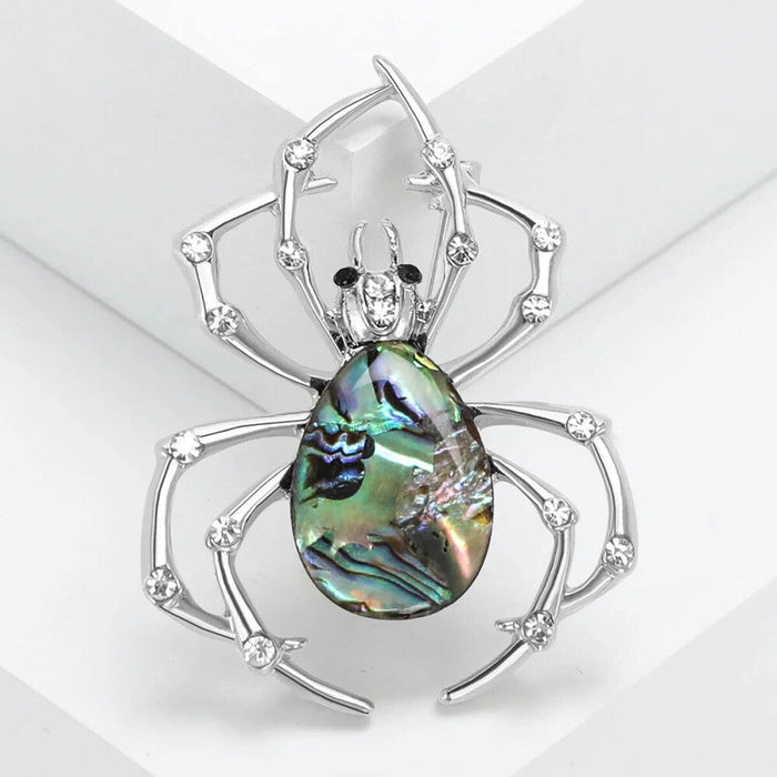 Abalone Shell Spider Brooch Pin Korean Fashion Accessory