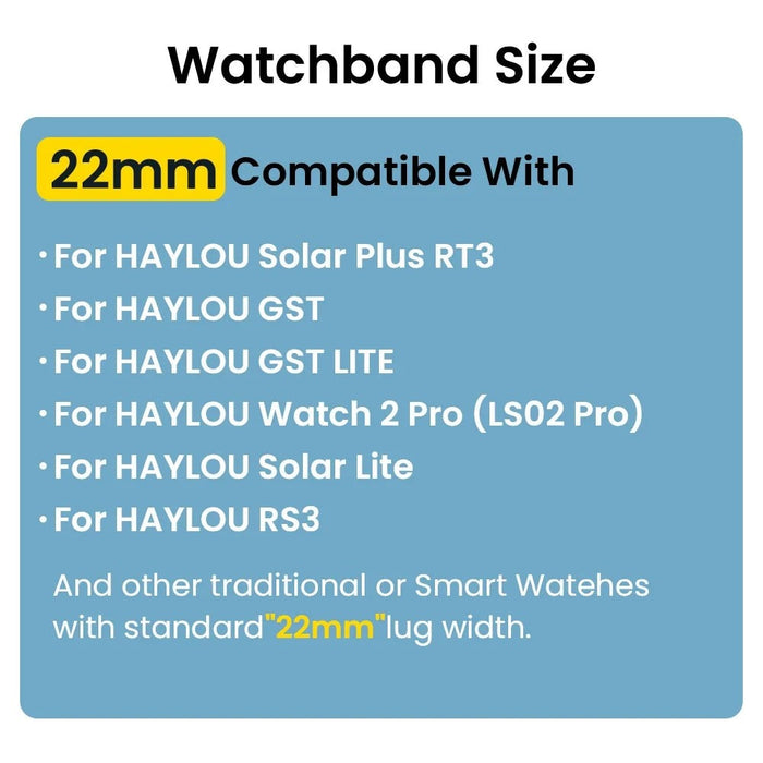 22mm Silicone Watch Strap Suitable For Solar Plus Rt3 Smart