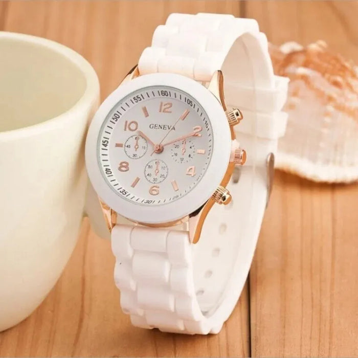 Fashion Women Watches White Silicone Jelly Quartz Watch Ladies Dress Wrist Watch S For Girls