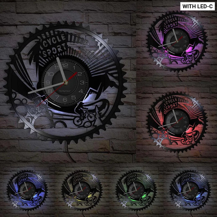 Retro Mountain Bike Vinyl Record Wall Clock