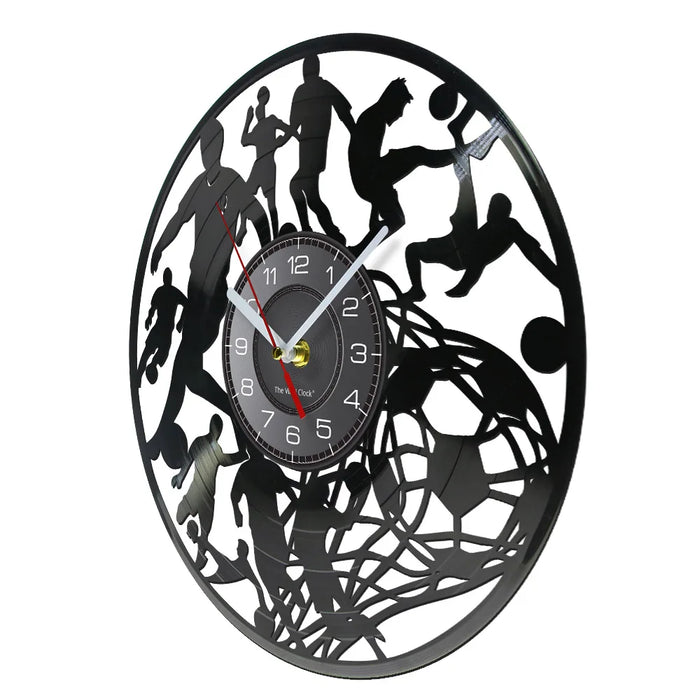 Football Players Vinyl Record Wall Clock