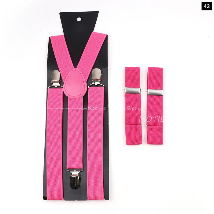 Adjustable Elastic Suspender Set For Weddings