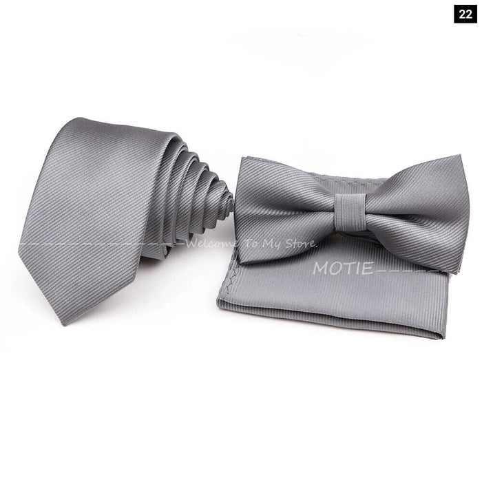 Classic Striped Tie Set For Business And Weddings