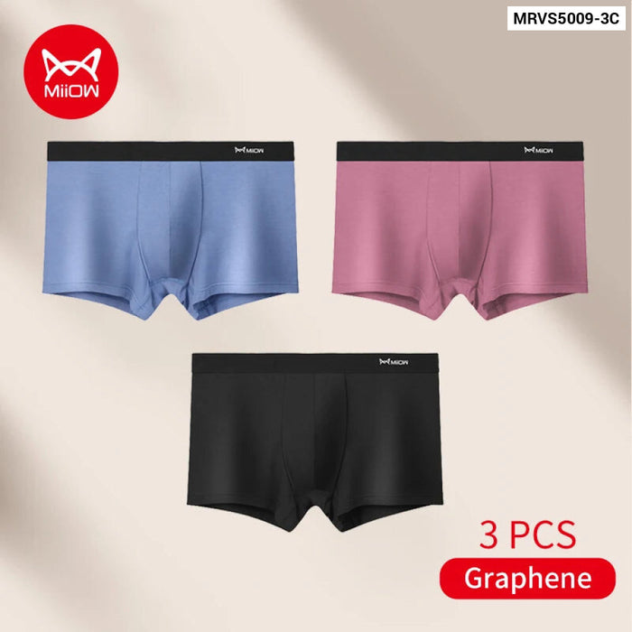 Pack Of 3 Antibacterial Mens Boxer Shorts