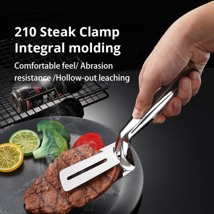 Stainless Steel Steak Clip Pancake Fried Fish Roast Meat Clip Barbecue Pliers Bread Clip Household Kitchen Tools