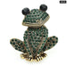 Vintage Frog Brooch 4 Colours Cartoon Animal Pin