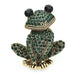 Vintage Frog Brooch 4 Colours Cartoon Animal Pin