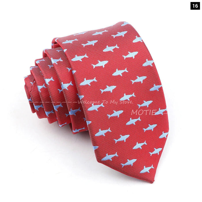 Blue Whale Pattern Tie For Weddings And Daily Wear