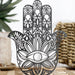 Wooden Hamsa Hand Desk Decor