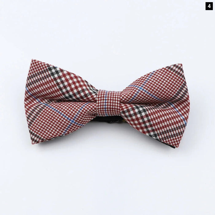 Classic Plaid Bowtie Adjustable Neckwear For Mens Fashion For Weddings And Parties