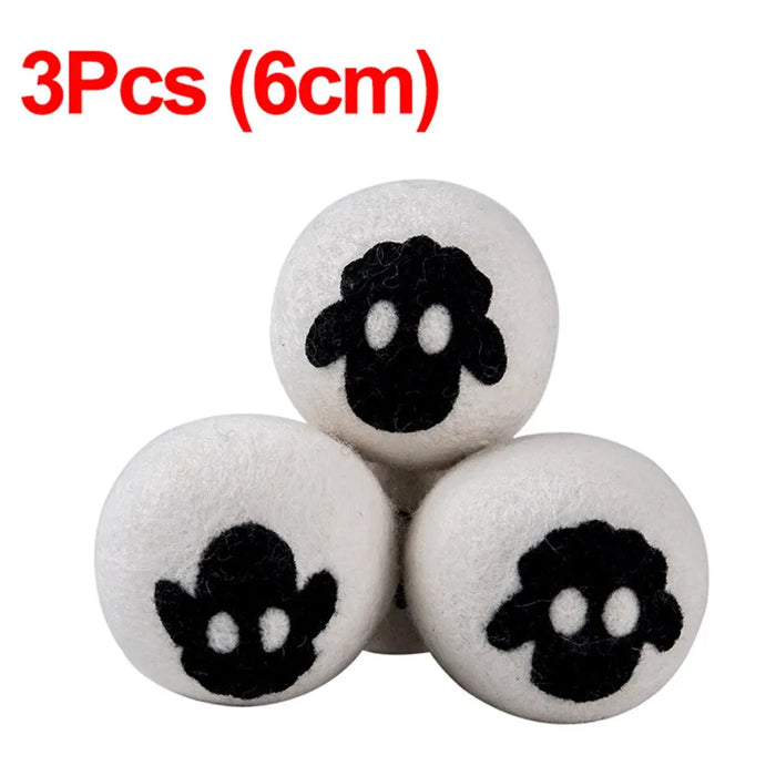 Pack Of 3 Wool Drying Balls For Anti Winding Laundry