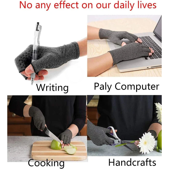 1 Pair Arthritis Compression Gloves For Women Men Sports Hand Swelling Osteoarthritis