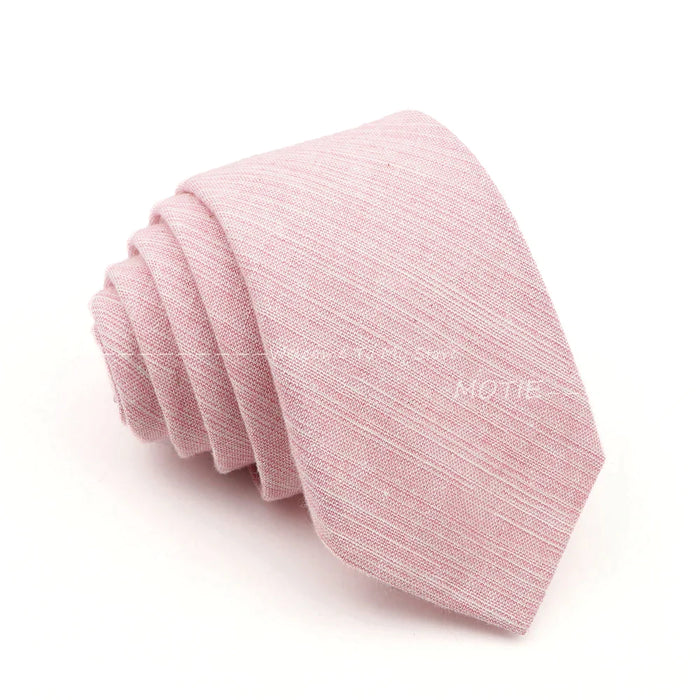 Pink Cotton Tie For Men Weddings And Daily Wear