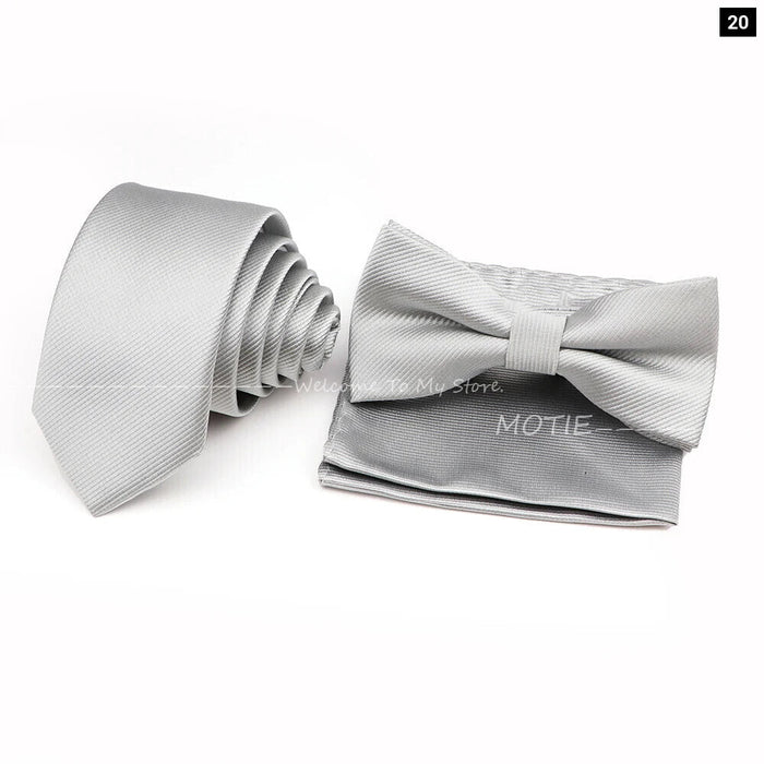 Classic Striped Tie Set For Business And Weddings