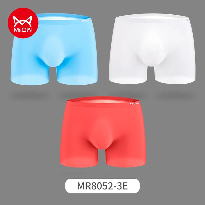 Pack Of 3 Breathable Ice Silk Mens Boxers