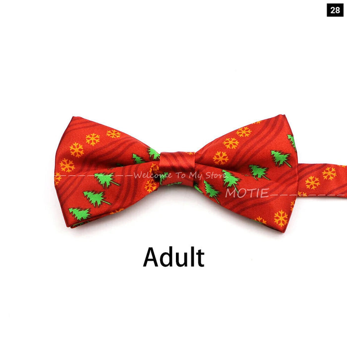 Christmas Bowtie Snowflake Pattern Polyester Parent-Child Wedding Party Accessories