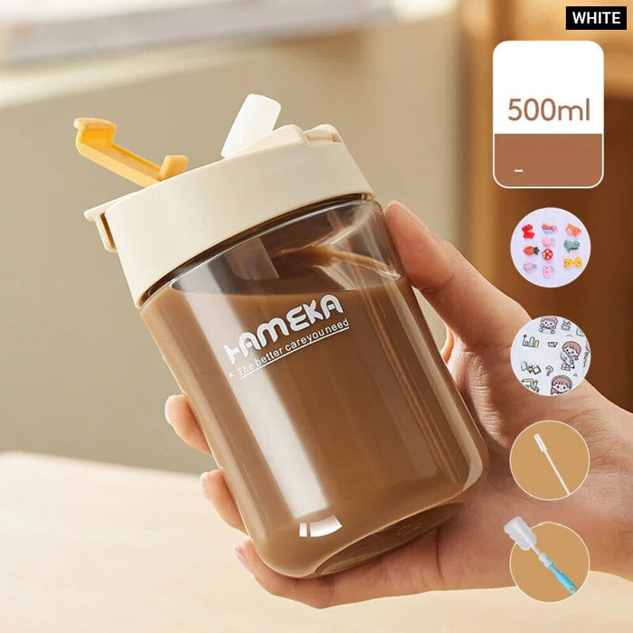 500ml Leakproof Coffee Cup With Straws