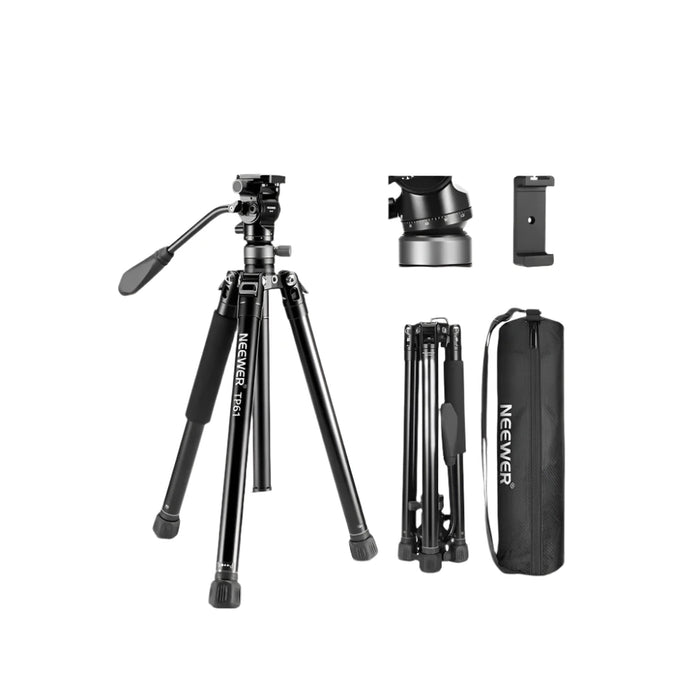 61.4 Video Travel Tripod With Fluid Head & Reversible Legs